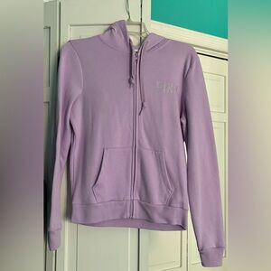 VS PINK women’s lavender bling full zip hoodie, size small